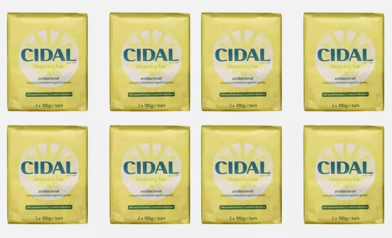 CIDAL Antibacterial Soap With Grapefruit Extract (16 x 100g bars) 8 Twin Pack