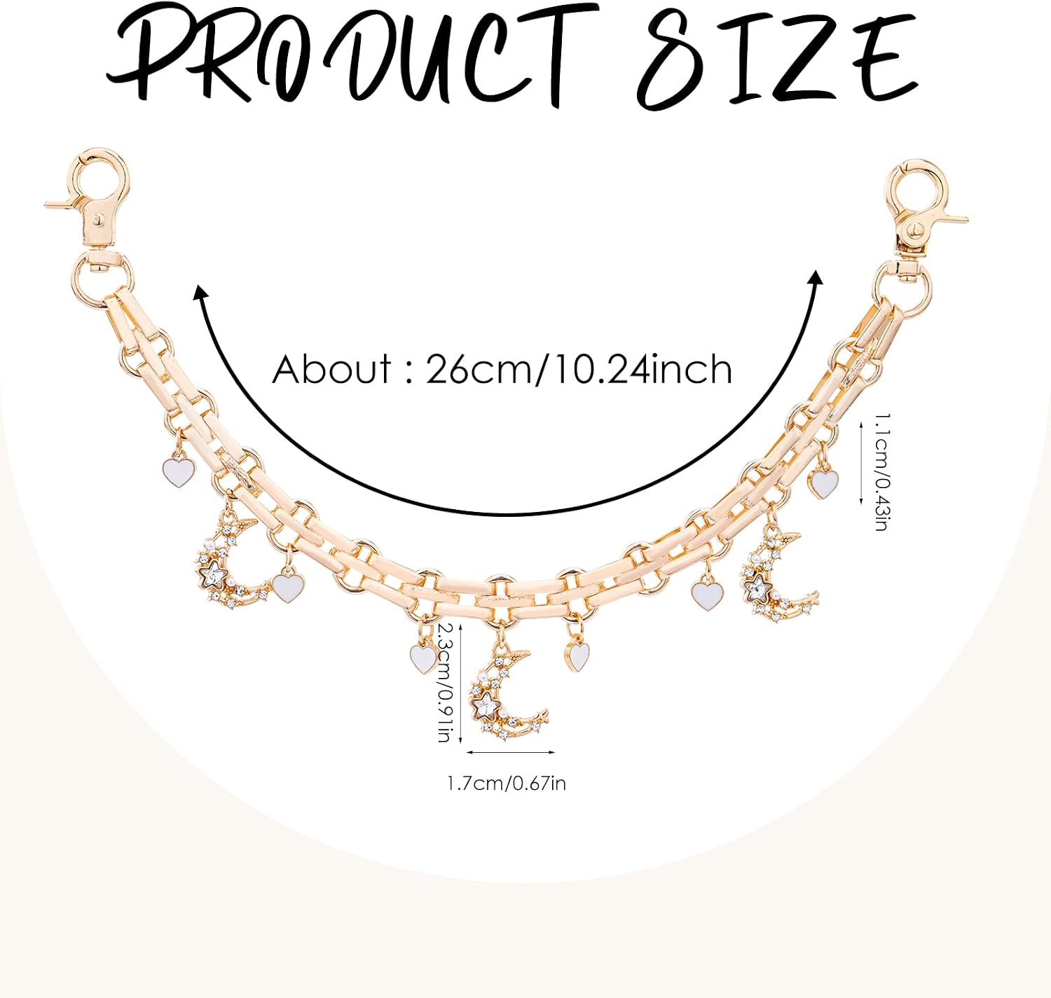 2Pcs Cherry Bow Pearl Bag Chain Handle Strap for Handbags