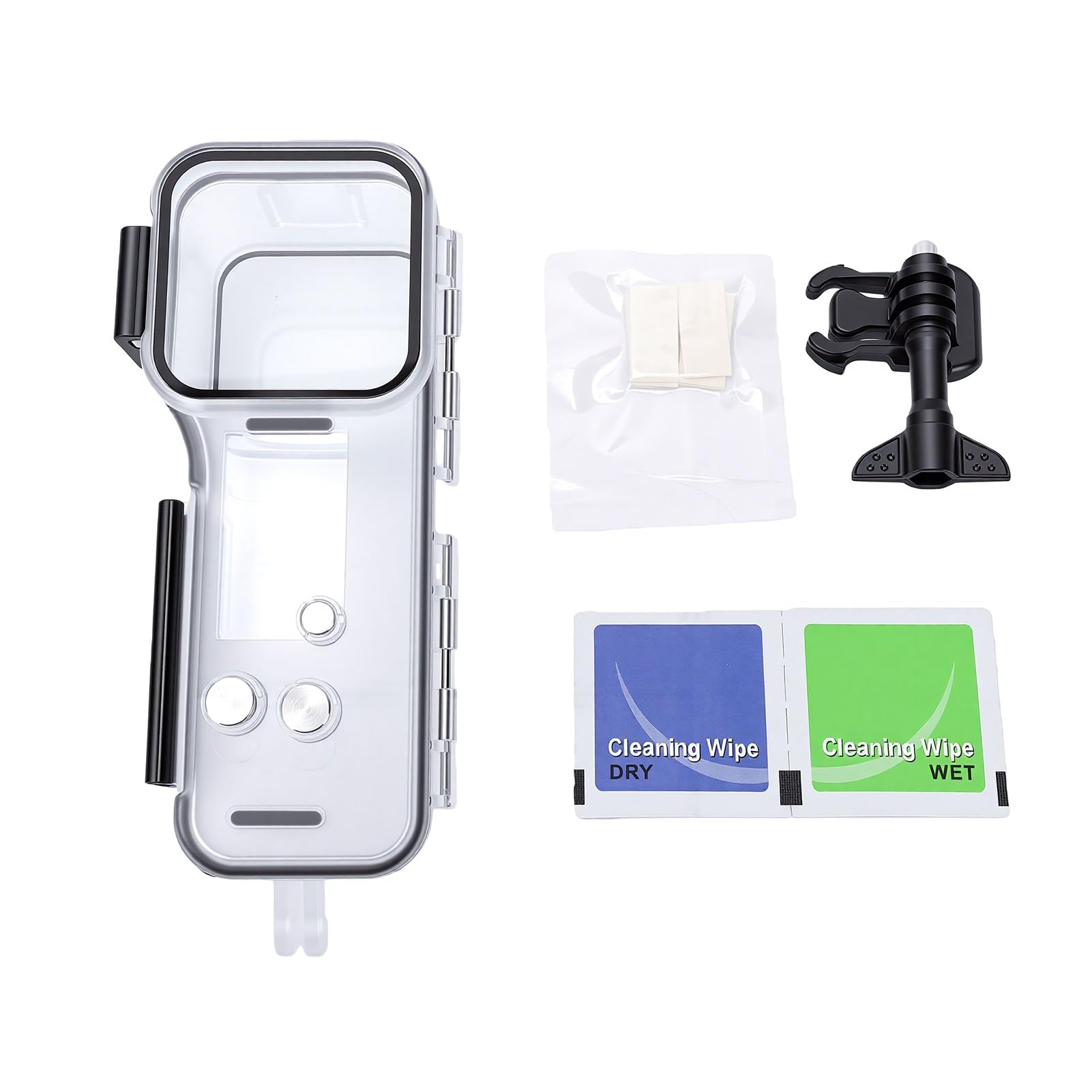 Jectse Custodia Impermeabile IPX8 per 4 Action Camera, Custodia Subacquea da 164 Piedi con Vetro Antiriflesso, per Snorkeling, Immersioni, Surf