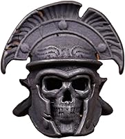 Vista 1 de Casco con forma de abanico de latón negro, cabeza de cráneo, cordón para paraguas DIY, cuentas de cuerda de paracaídas tejidas Samurai, herramienta