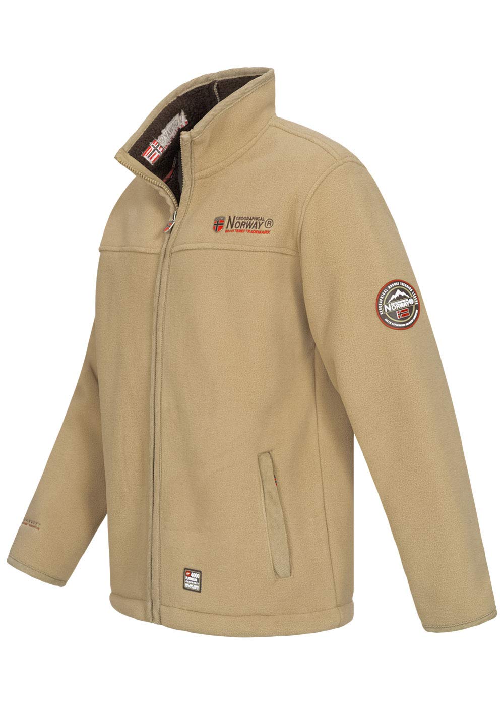 Geographical Norway Ubolt Men - Uomo Warm Thick Fleece Zip - Uomo Warm Winter Sweatshirt Jacket Soft - Felpa A Maniche Lunghe Foderata - Ideale Autunno Inverno