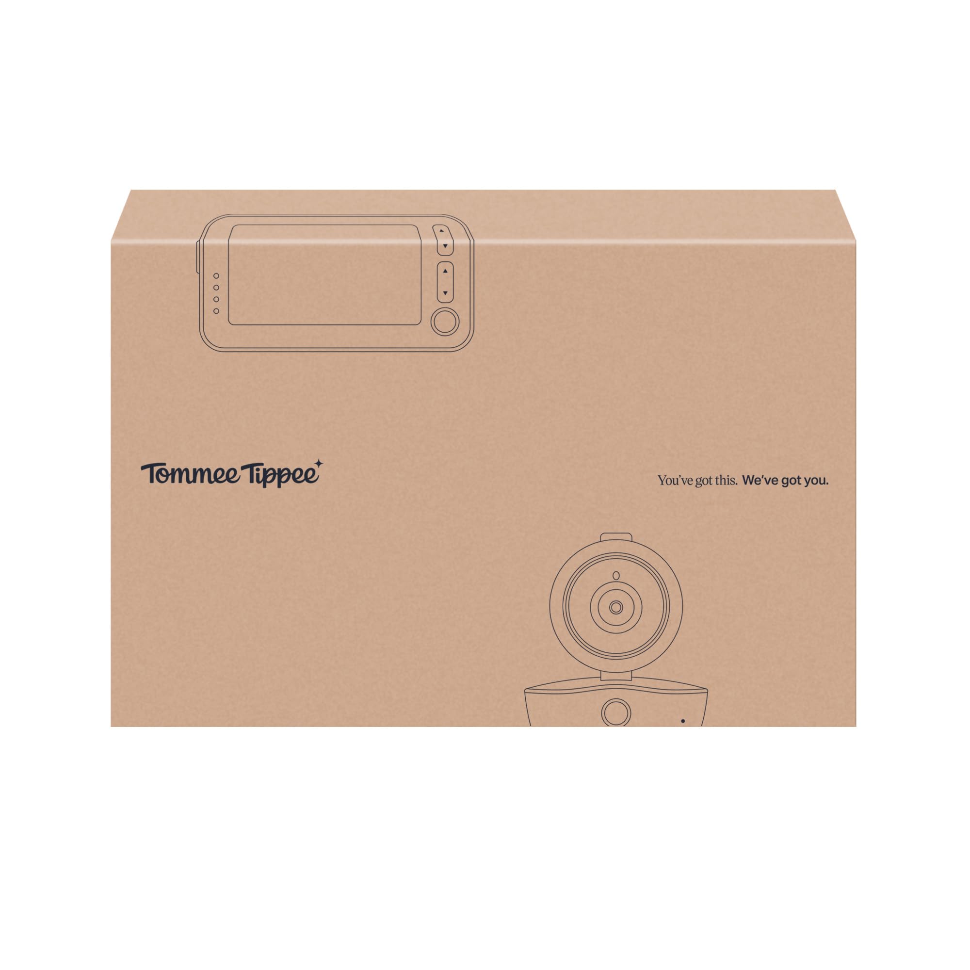 Tommee Tippee Dreamee Moniteur vidéo et sonore pour bébé avec caméra, Vision Nocturne, écran 4,3", Audio bidirectionnel, crycapteur, portée de 300 m