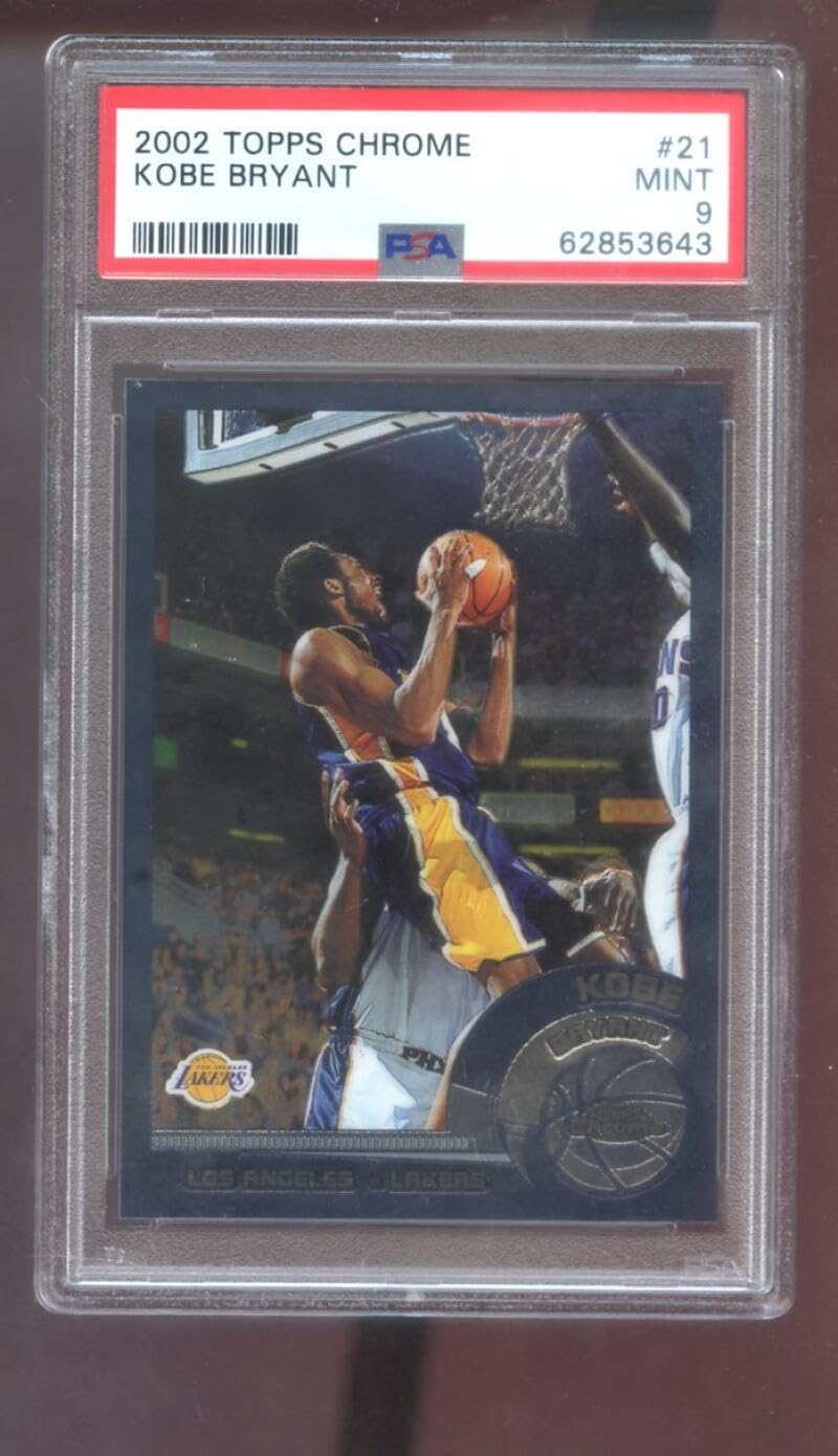 2002-03 Topps Chrome #21 Kobe Bryant PSA 9 Graded Basketball Card NBA 02-03 Los Angeles Lakers 2002-2003