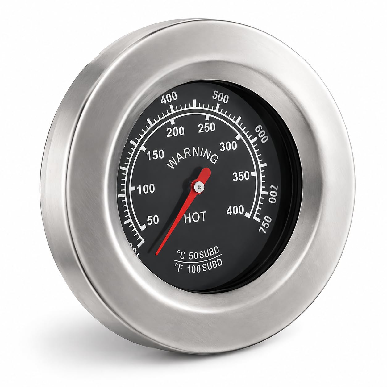 Thermometer for Outdoor Propane Grills with Roll Domes by Glownary – White, Model Glownary-therm-grill
