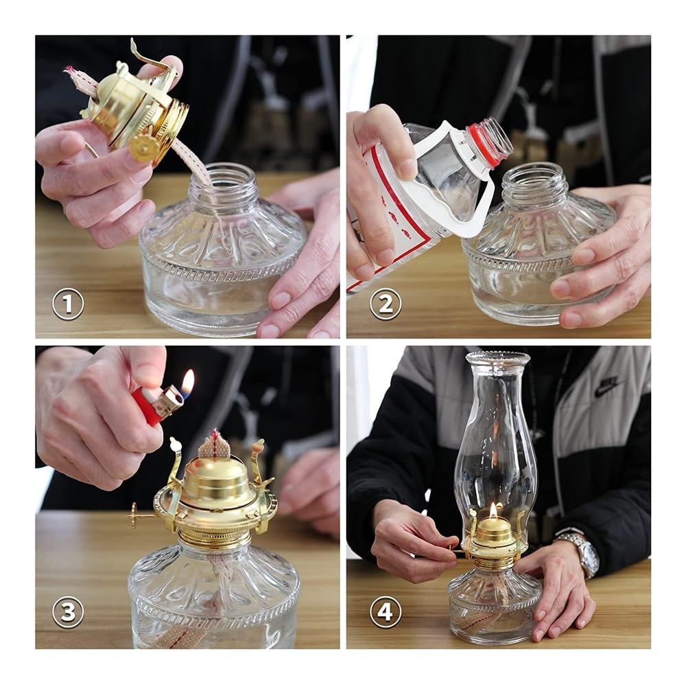 Amazon.com: High-Quality Cotton Wick Oil Lamp Adjustable Flame