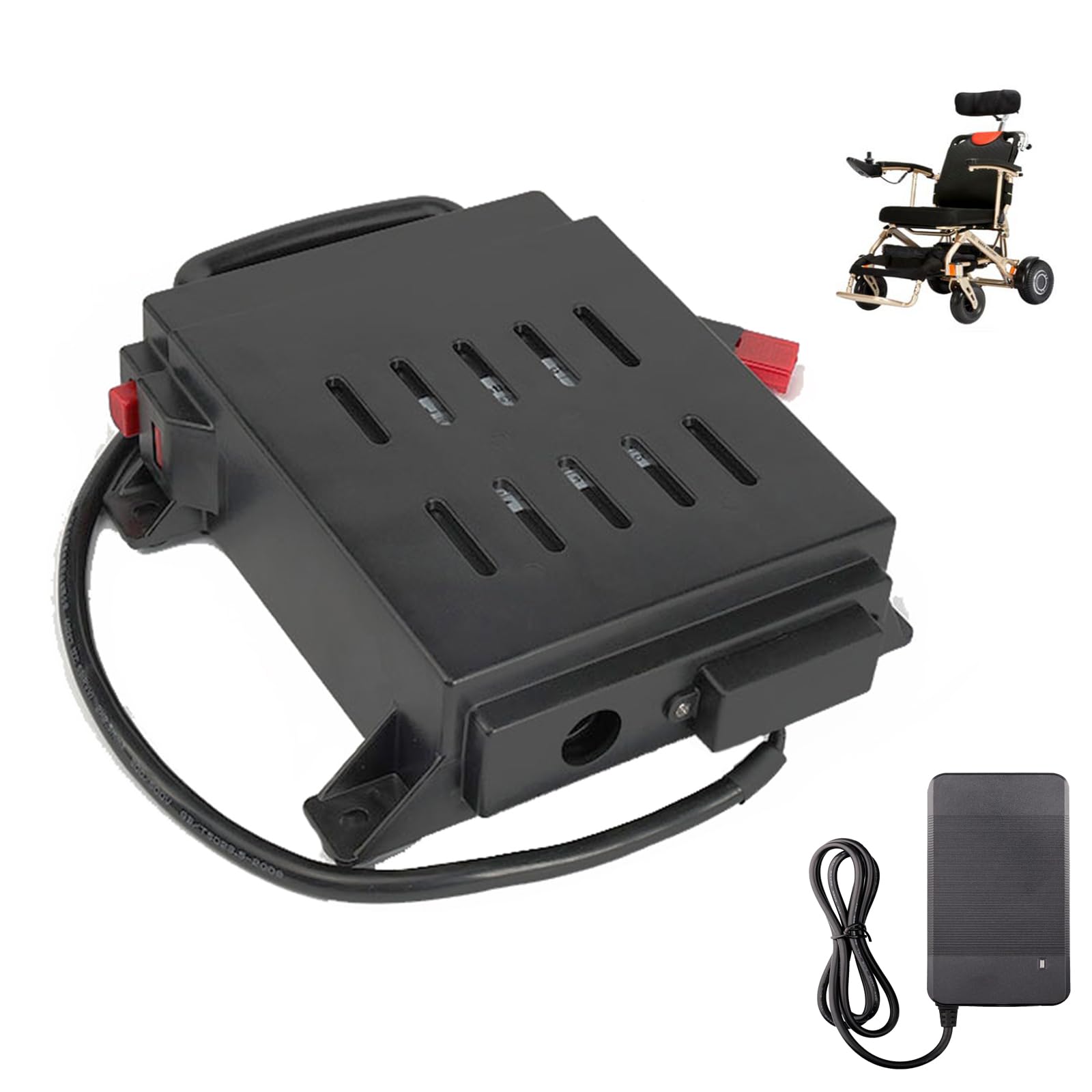 Batería de Litio de 24 V para Silla de Ruedas o Scooter de Movilidad. | Batería para silla de ruedas eléctrica de 24 voltios con cargador