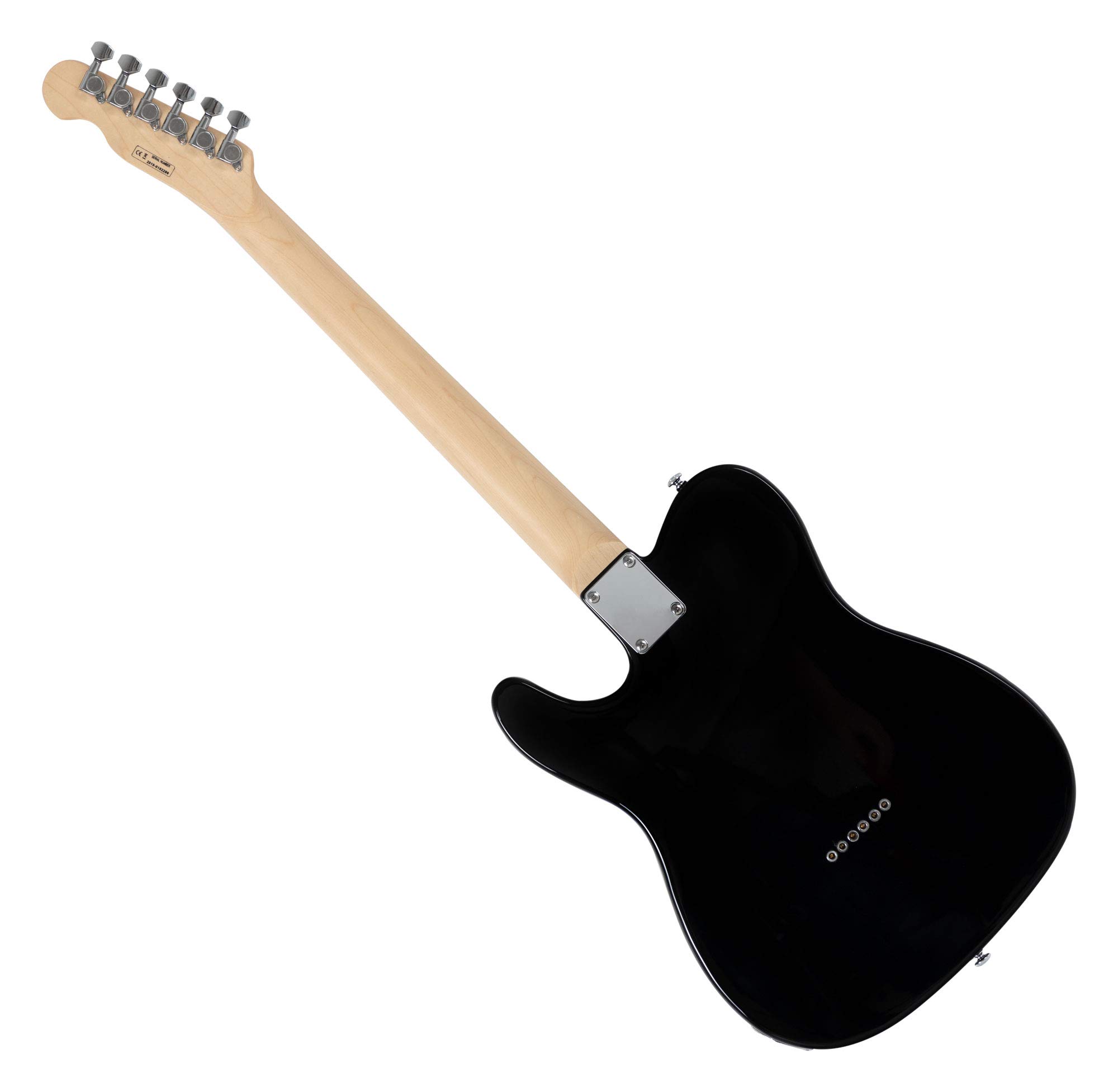 Shaman Element Series TCX-100B - E-Gitarre in TL-Bauweise - geölter Hals aus Ahorn - Ahorn-Griffbrett - schwarz | Korpus: Linde, Hals: Canadian Hard White Maple (Ahorn geölt und gewachst), Mensur: 25, 5" (65 cm), Sattelbreite: 42 mm, 5 cm