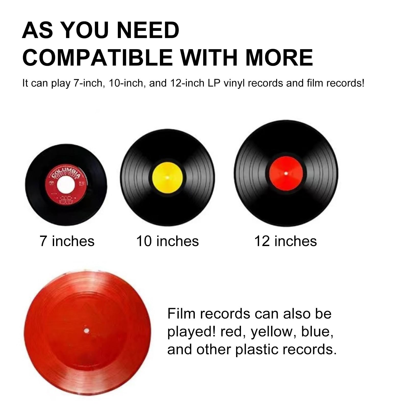 Giradischi a 3 velocità, giradischi in vinile, riproduzione di CD e cassette, sistema audio classico per gli amanti della musica