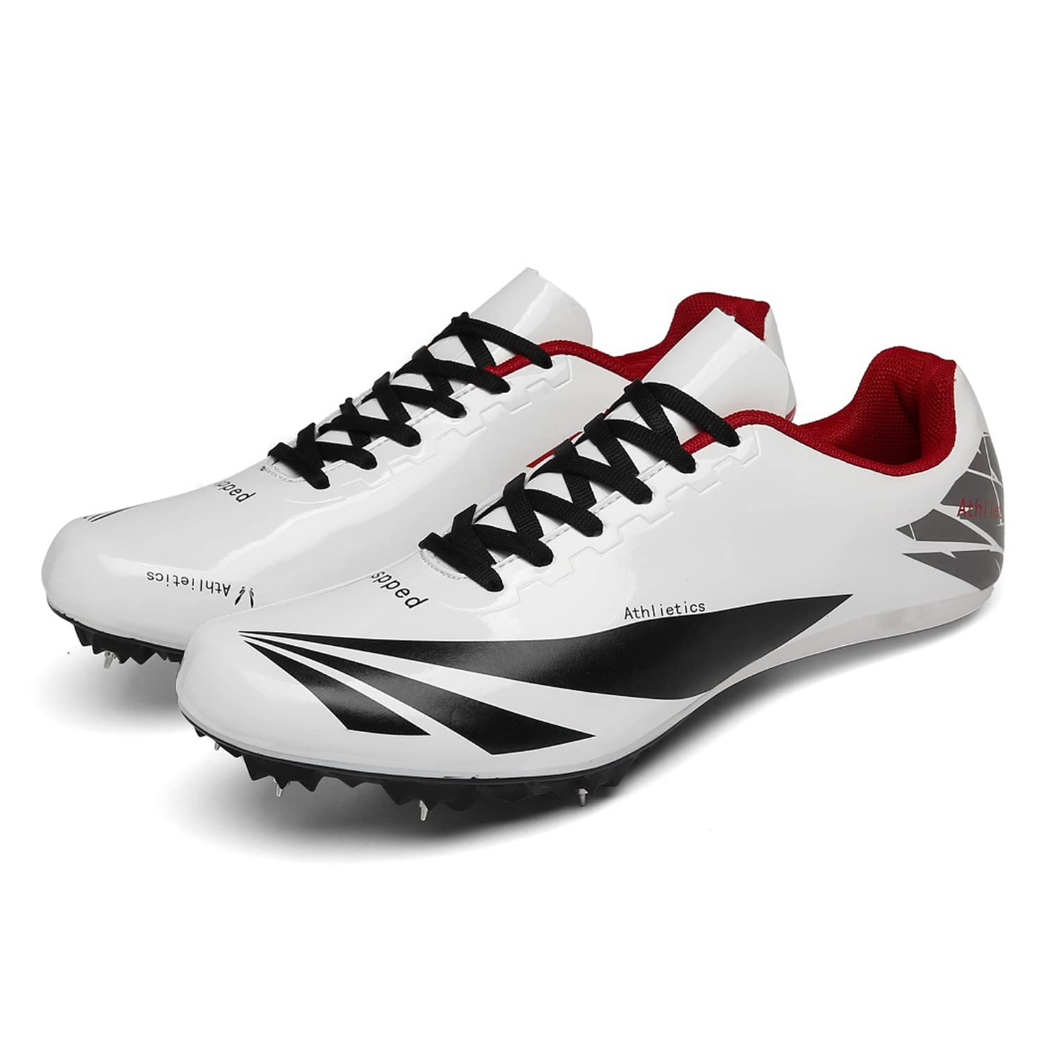 Zapatillas de Atletismo con Pinchos para Correr, Ligeras con Cordones automáticos para Hombre y Mujer