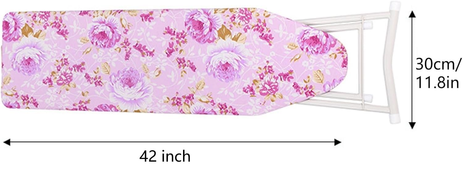 Faltbares Bügelbrett, platzsparend, höhenverstellbar, 4-Bein-Bügelbretter, leicht, extra breit, mit klappbaren Beinen für den Haushalt (106,7 x 78 x 30 cm)