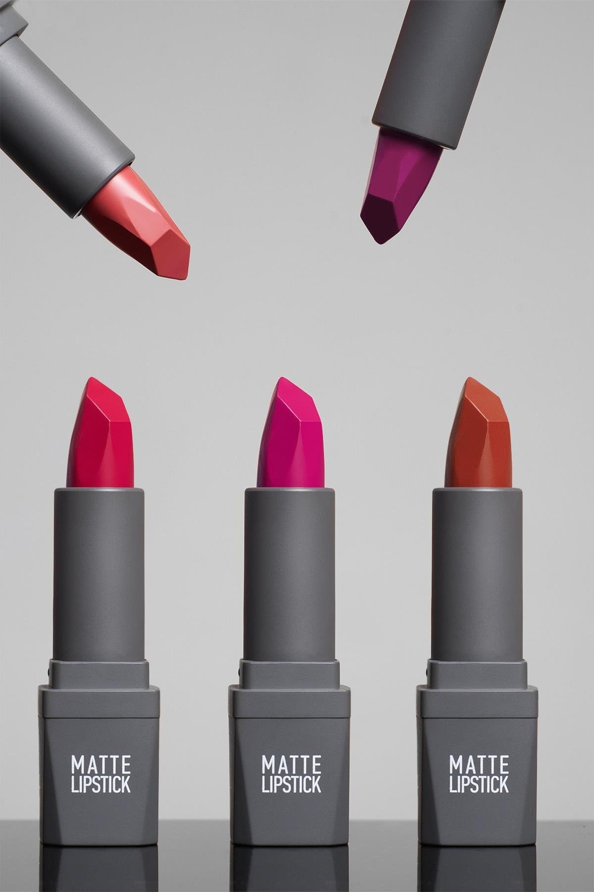 ALIX AVIEN Yoğun Renk Veren Uzun Süre Kalıcı Nemlendirici Kadifemsi Mat Ruj - Matte Lipstick 404 Warm Caramel (3 paketi)