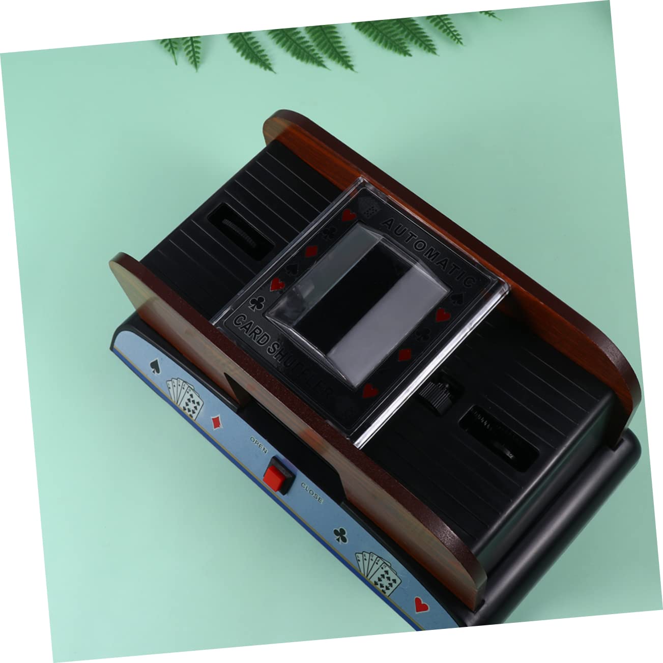 Mélangeur Automatique De Cartes à Jouer pour Joueurs De Poker Et Bridge Format Double Paquet en Bois Gestion sans Pile Outil De Mélange pour Jeux De Société Usage Ludique Et Compétitif