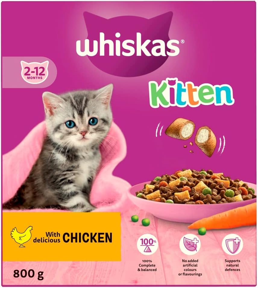 Whiskas Junior Chicken 800g Bag, Kitten Cat Dry Food Amazon.co.uk