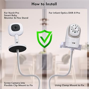 Baby Monitor Floor Stand Mount Compatible with HelloBabyHB6550/HB6560/HB6148/ANMEATE SM24, Baby Ganibs, Bonoch, for Infant Optics Dxr-8 PRO, Nanit Pro Flex Stand, And Camera with 1/4 Threaded Hole