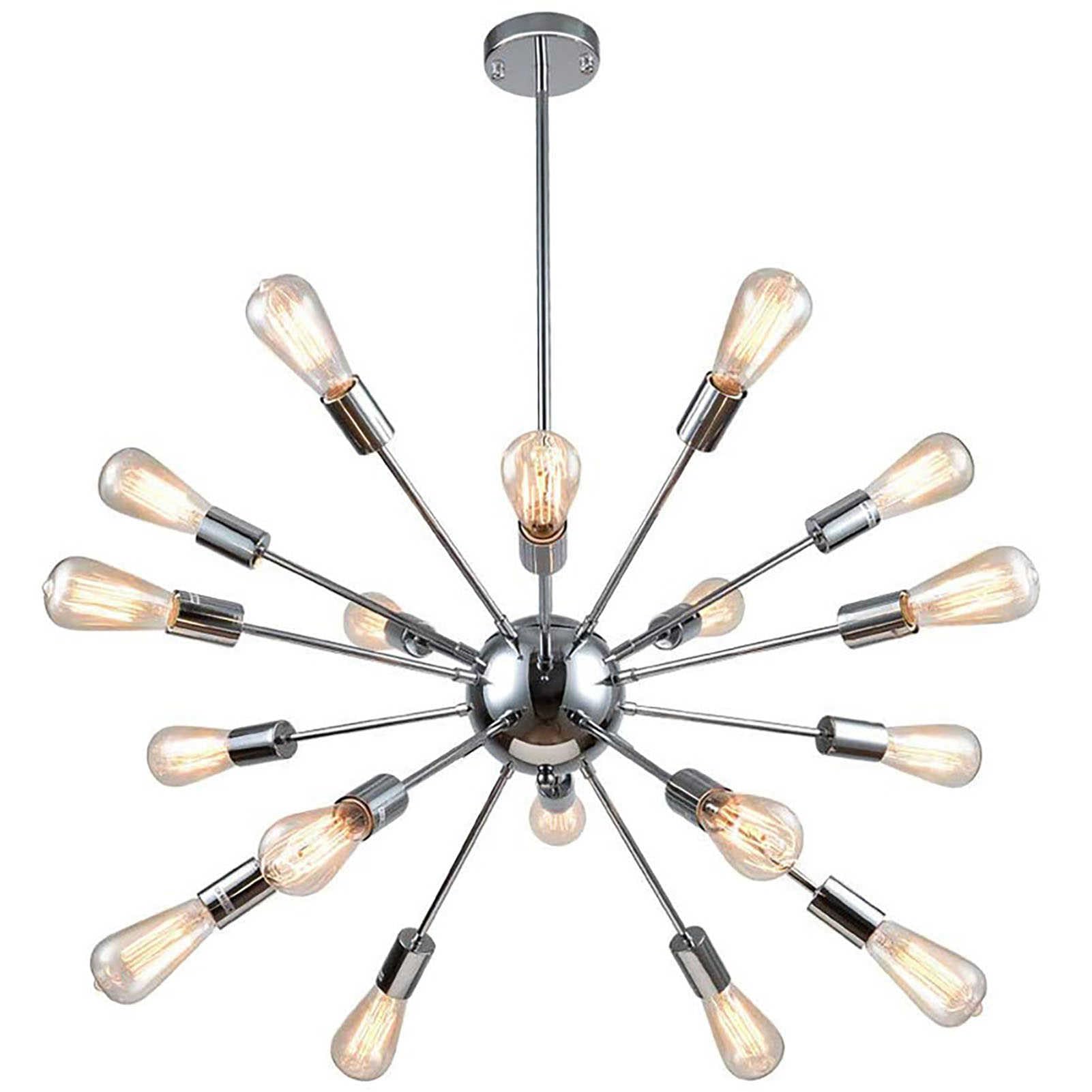 LYMSXAZOU Pendant Lights Modern Brushed Nickel Chandelier - Mid Century Light Fixture for Living Room Industrial Flush Mount Ceiling Lighting