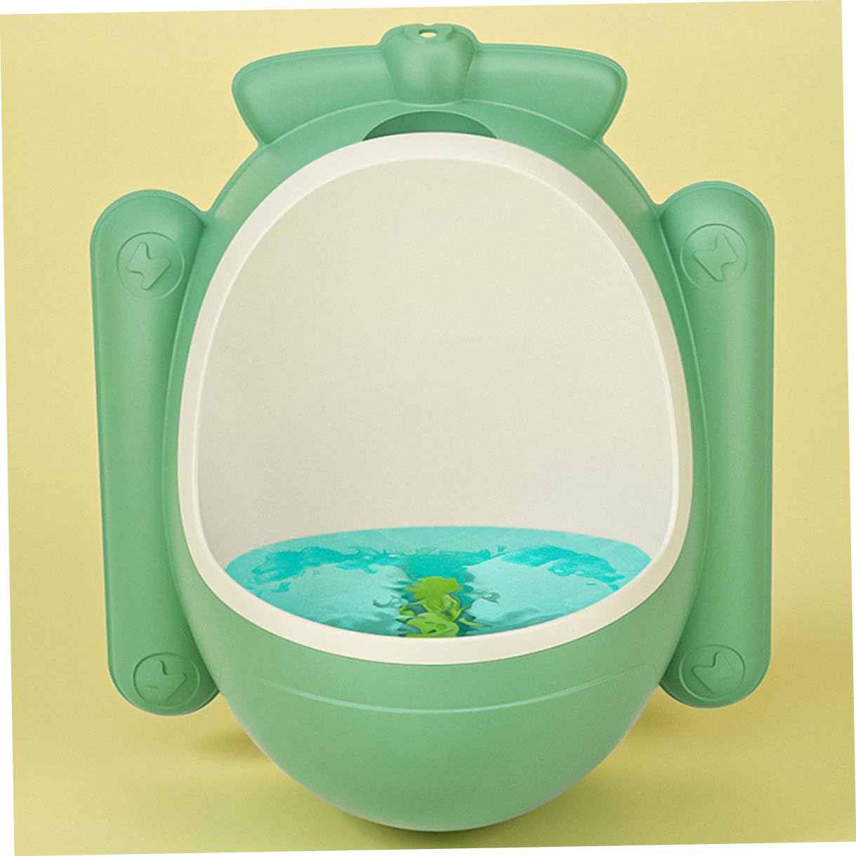Boy Urinal Trainer, Cartoon Wall-Mounted Potty Training Urinal, Green Plastic Pee Potty for Boys, Space-Saving Bathroom Training Aid