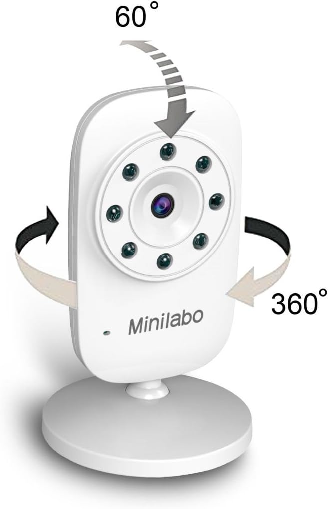 Minilabo Additional Baby Camera SM24 Add-on Camera Child Unit for Minilabo SM24 Baby Video Monitor …