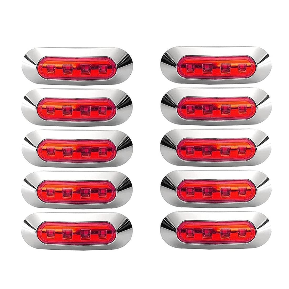 Photo 1 of Dytabepl 10Pcs 4LED Side Front Rear Interior Clearance Warning Turn Indicators Rock Lamp (Red)