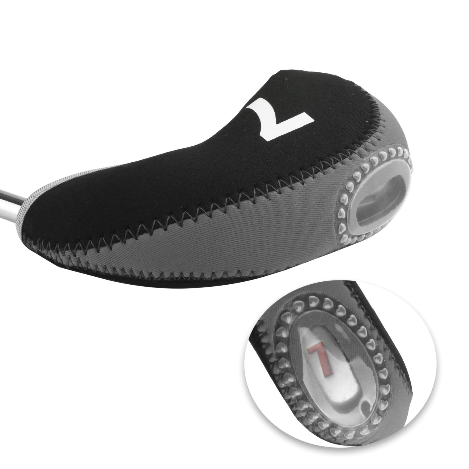 Andux Lot de 10 Housses de tête de Club de Golf Transparente