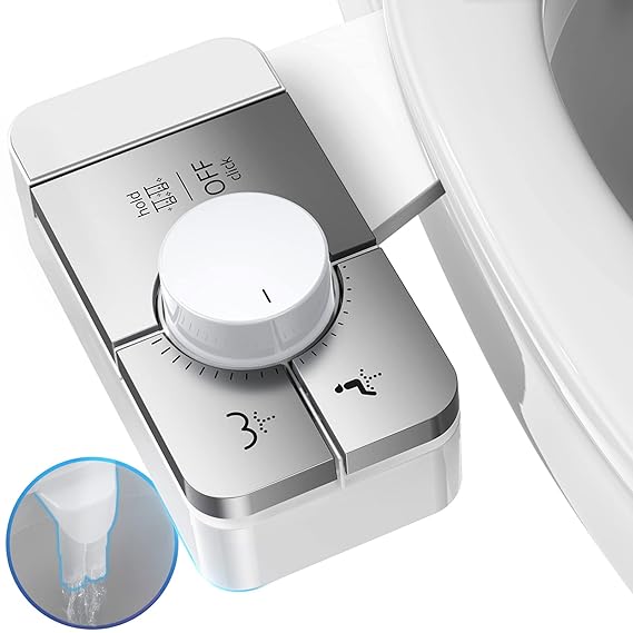 Bidet Attachment for Toilet, Ultra-Slim, Self Cleaning, Dual Nozzle, Feminine & Posterior Wash