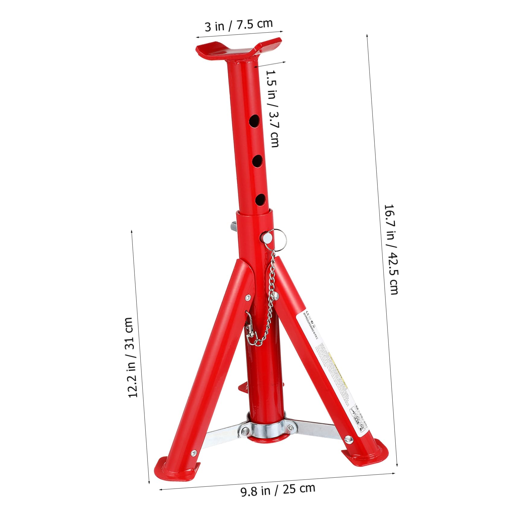 Ciieeo Chandelles de Cric 3 Tonnes en Acier au Carbone, Lot de 2