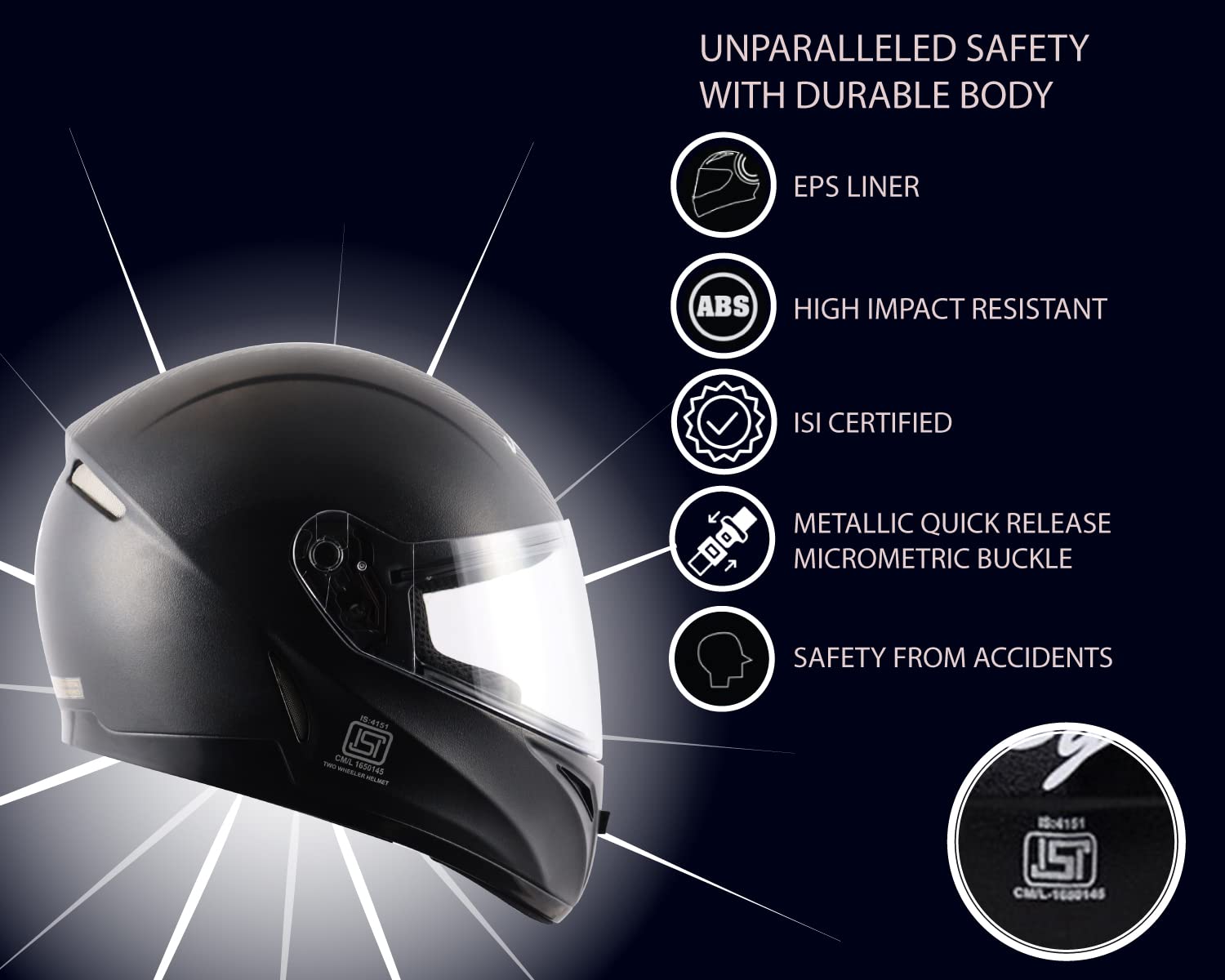 Vega Breeze Black Helmet-M 2