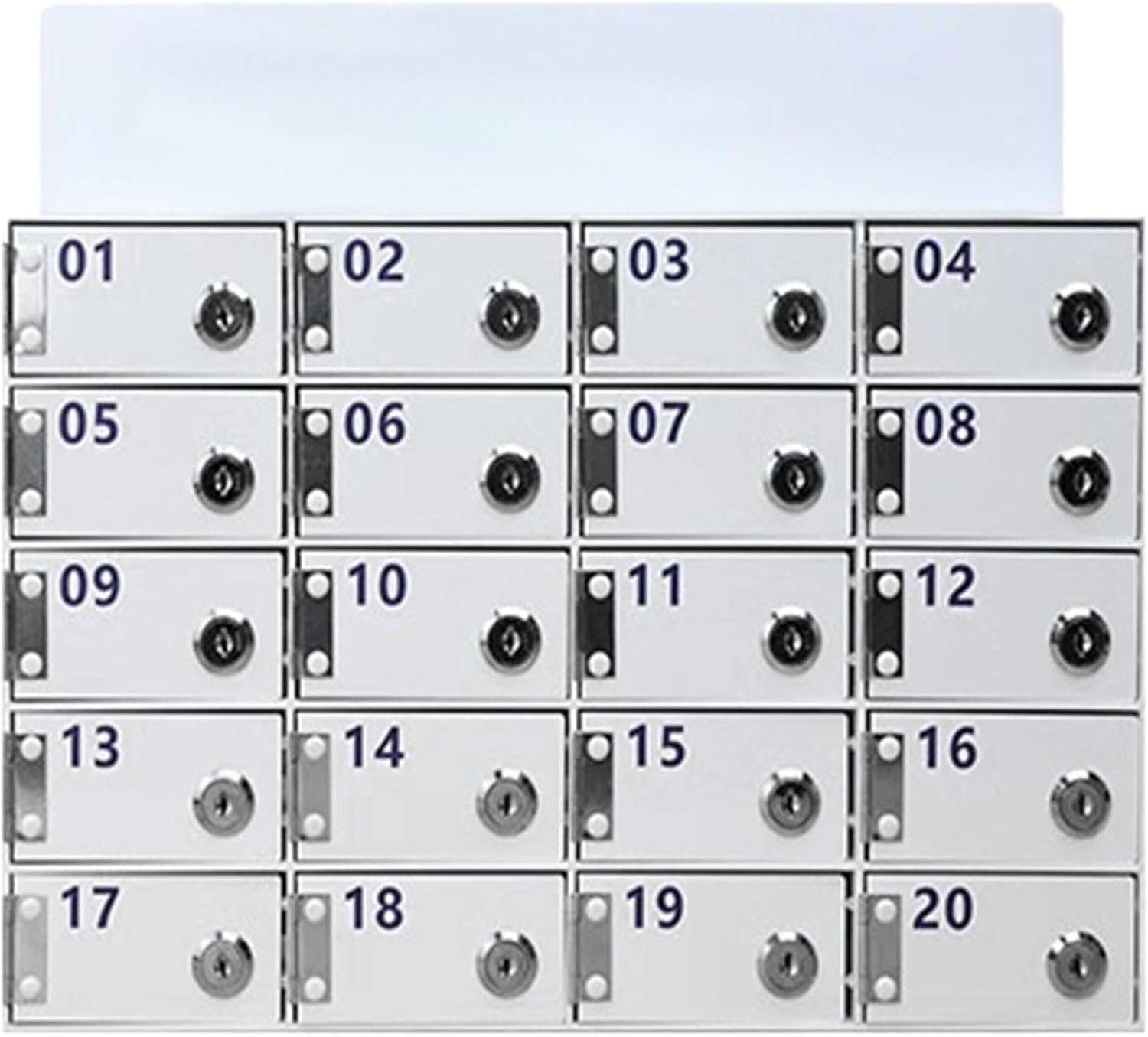 Acrylic Cell Phone Locker Box - 80 Slots Mobile Phone Safe Deposit for Classroom, Office, Gym Storage - Secure Wall Holder for Conference & Event Use