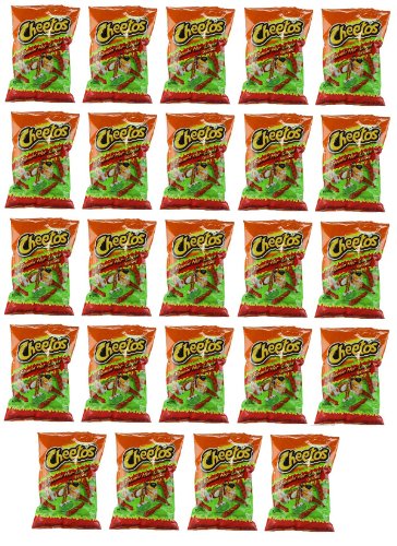 Delicious Treats Cheetos Crunchy Flamin Hot Limon 24 Bags of 2 Oz - Tj13