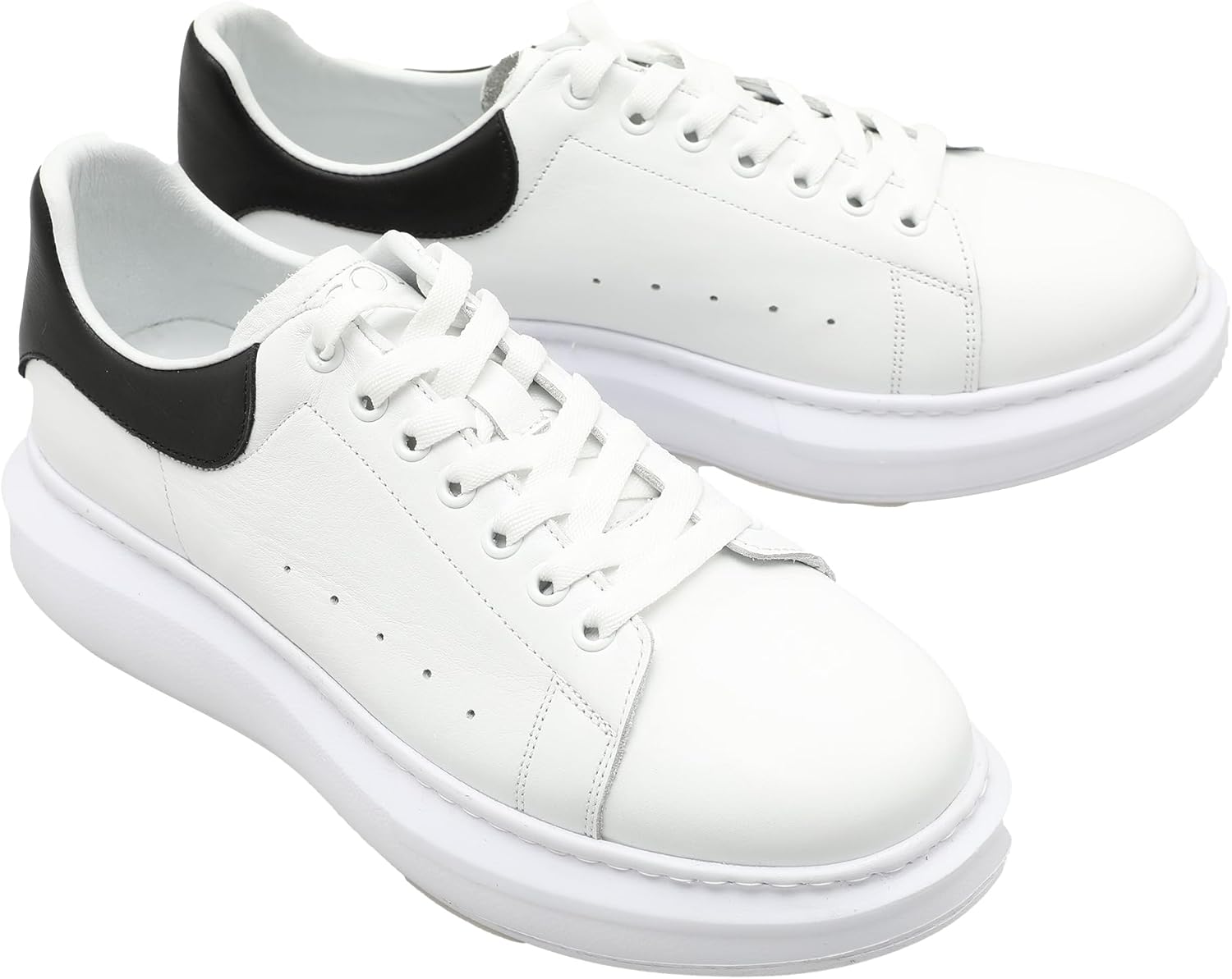 SOLL Queen II Men's Casual Sneakers | Genuine Leather Perforated Oversizded Thick Sole Shoes - Image 3