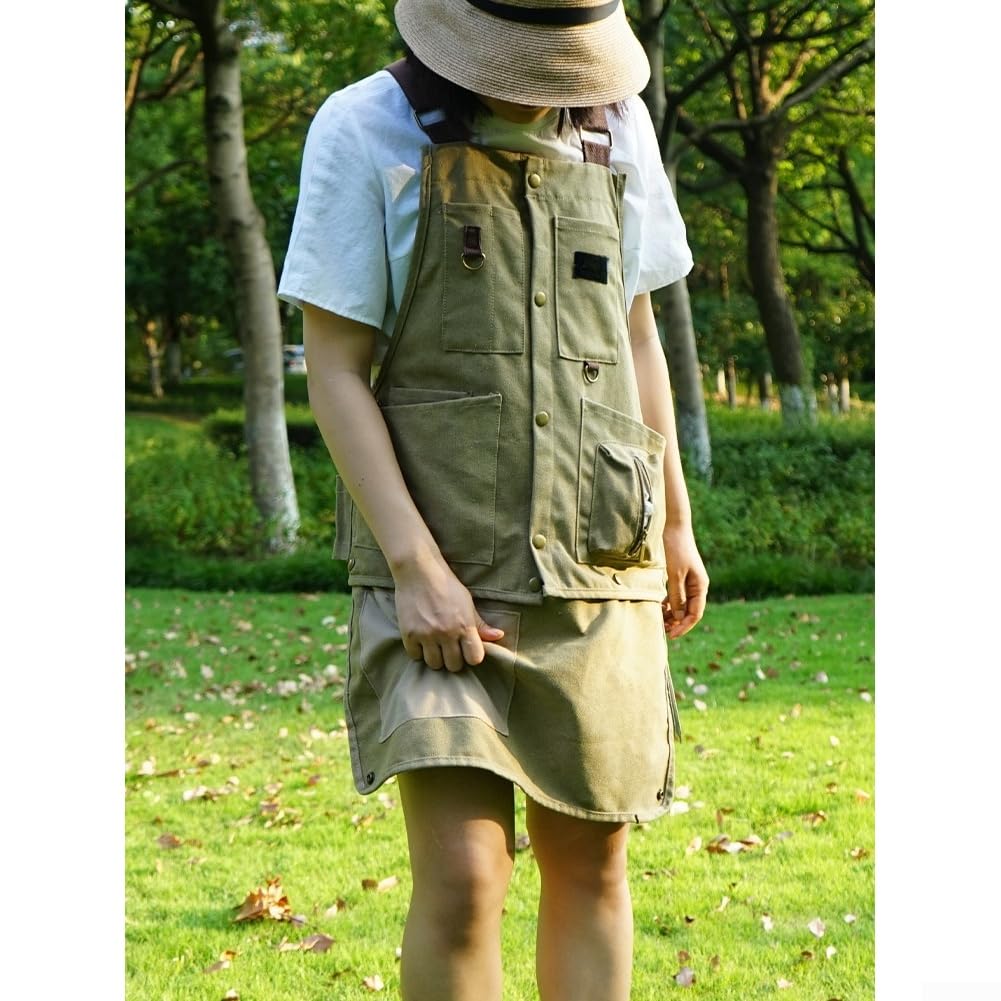 Gilet de camping à taille réglable en coton mélangé