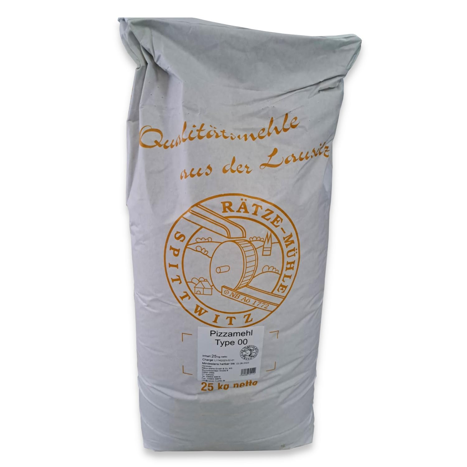 Pizzamehl 25 kg Typ 00 in bester Qualität von der Rätze-Mühle