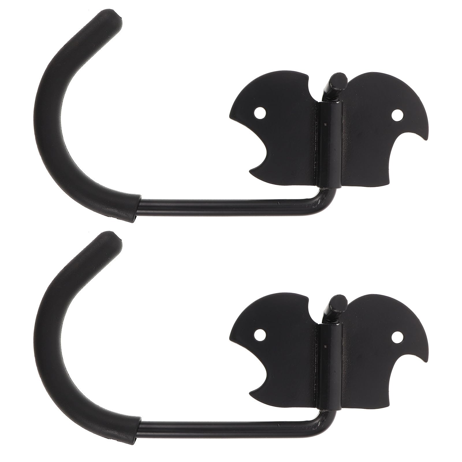 Soporte para bicicletas POPETPOP de pared en acero negro con gomas de alta densidad