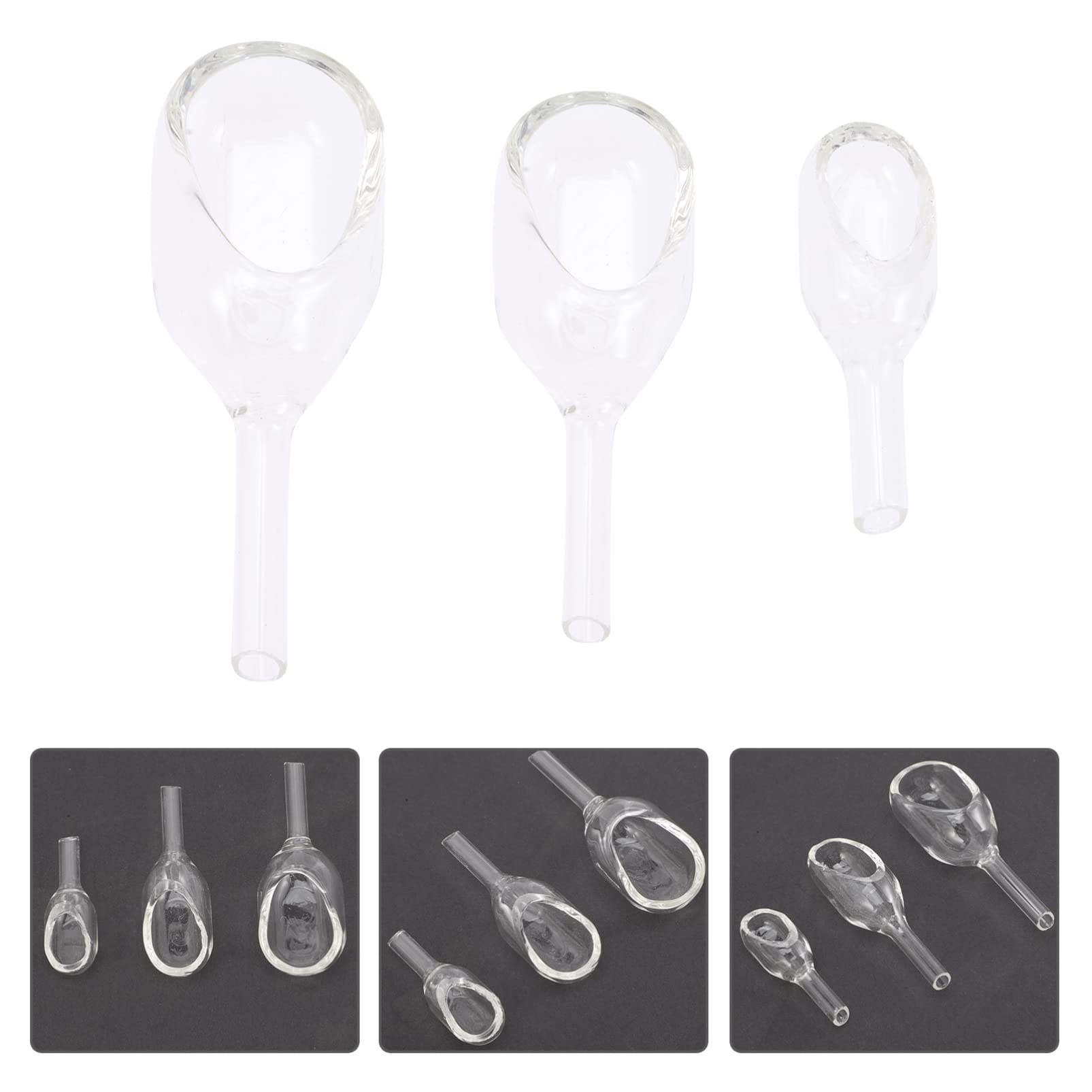 ULTECHNOVO 12pièces Bouchons De Pesée Verre Transparent Entonnoirs De Pesée De Laboratoire Pour Solides Et Liquides Pour Expériences Lab