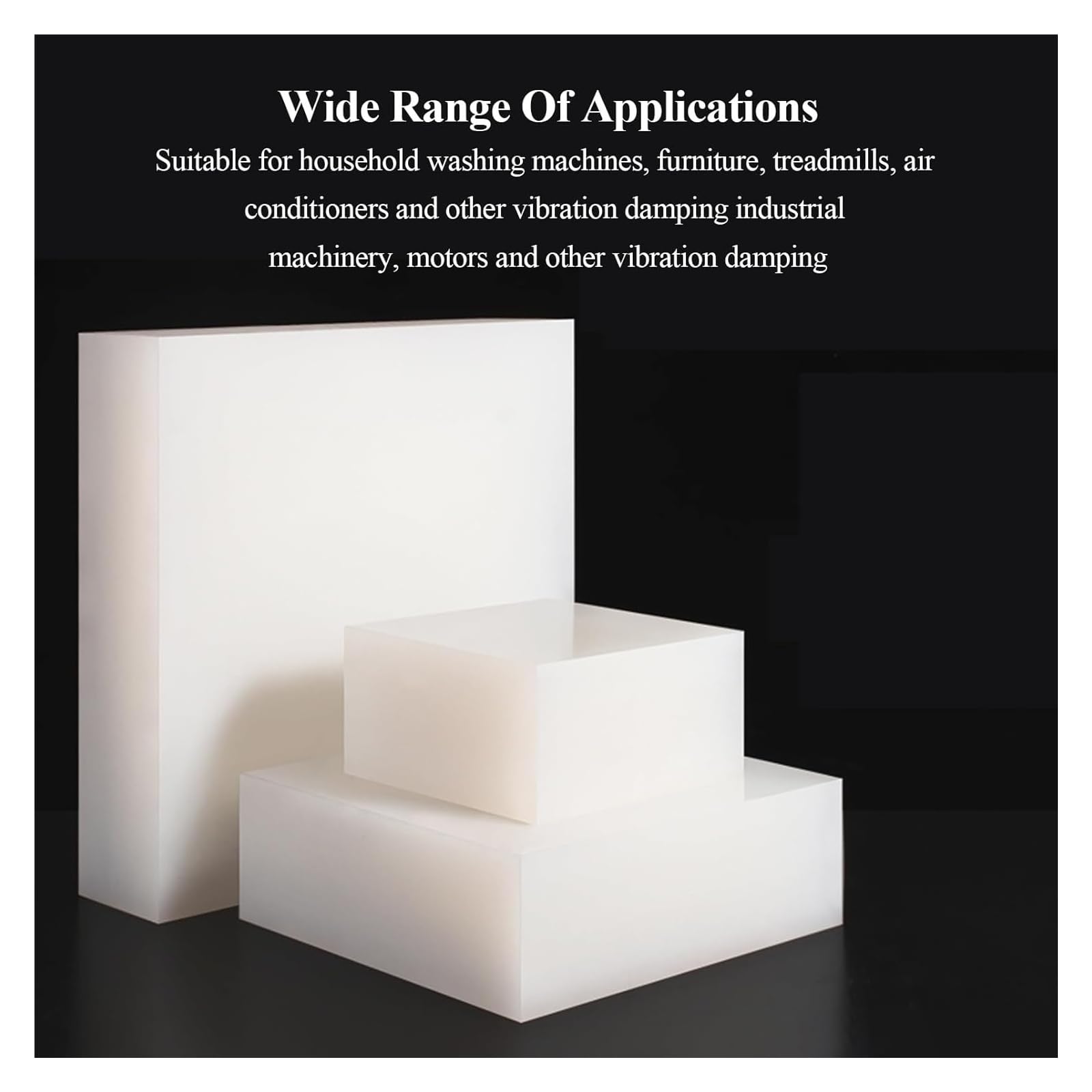 Almohadilla de silicona gruesa de goma para muebles y electrodomésticos, 150 x 150 mm, ideal para estabilidad y protección