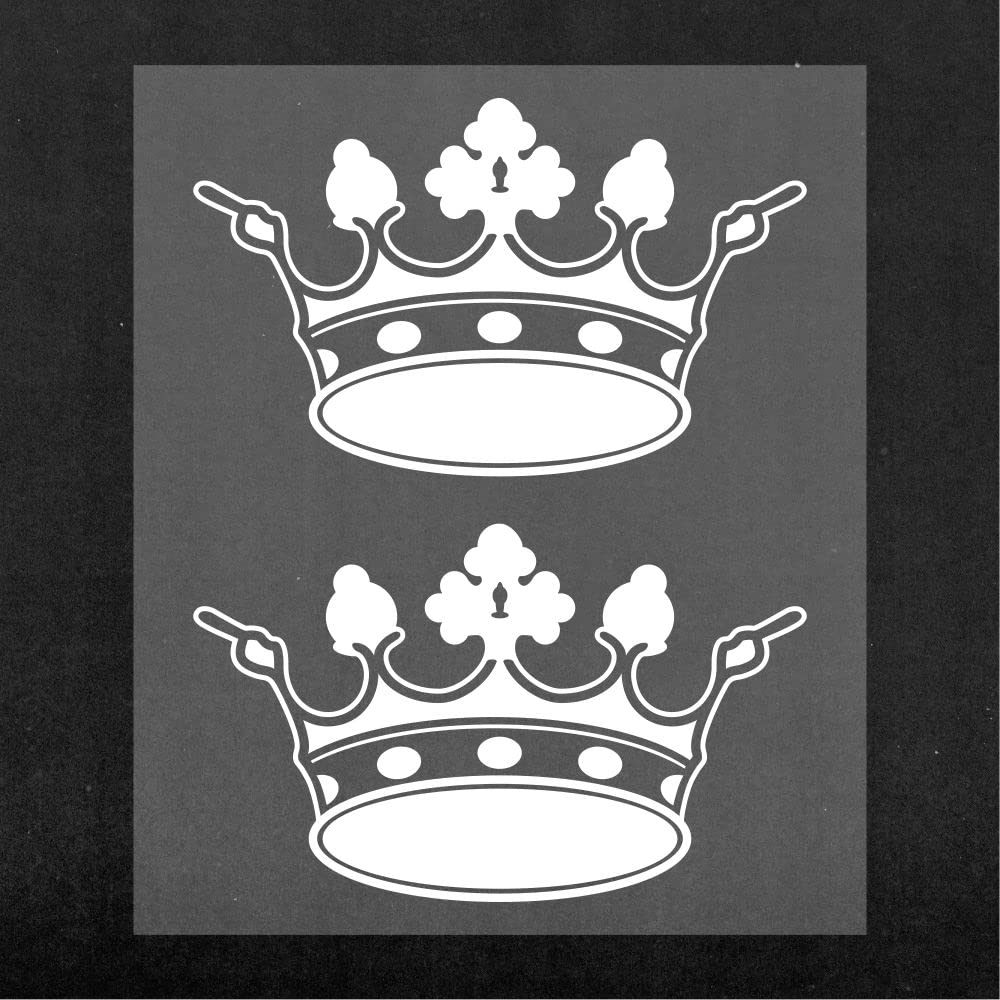 Quattroerre Supershaped Die-Cut Crowns for Car, White, 10 x 12 cm