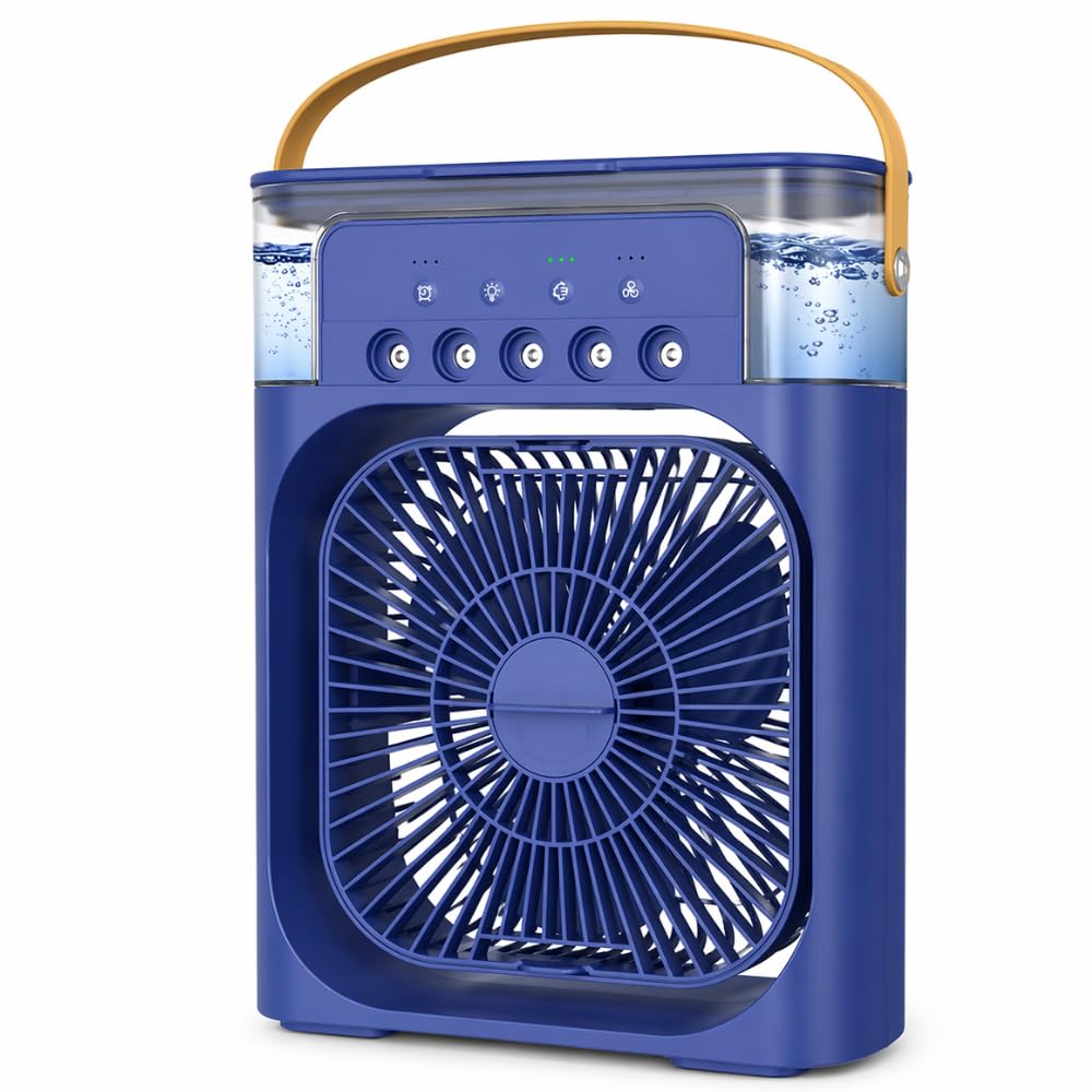 Lapras 𝟏𝟓-𝐘𝐞𝐚𝐫 𝐋𝐨𝐧𝐠-𝐋𝐢𝐟𝐞 𝐖𝐚𝐫𝐫𝐚𝐧𝐭𝐲, Mini Personal Air Conditioner Cooler Fan with 5 Spray Mist, Type C Portable Personal Air Cooler 600ml Water Tank Table Fan for Office, Kitchen-image-16