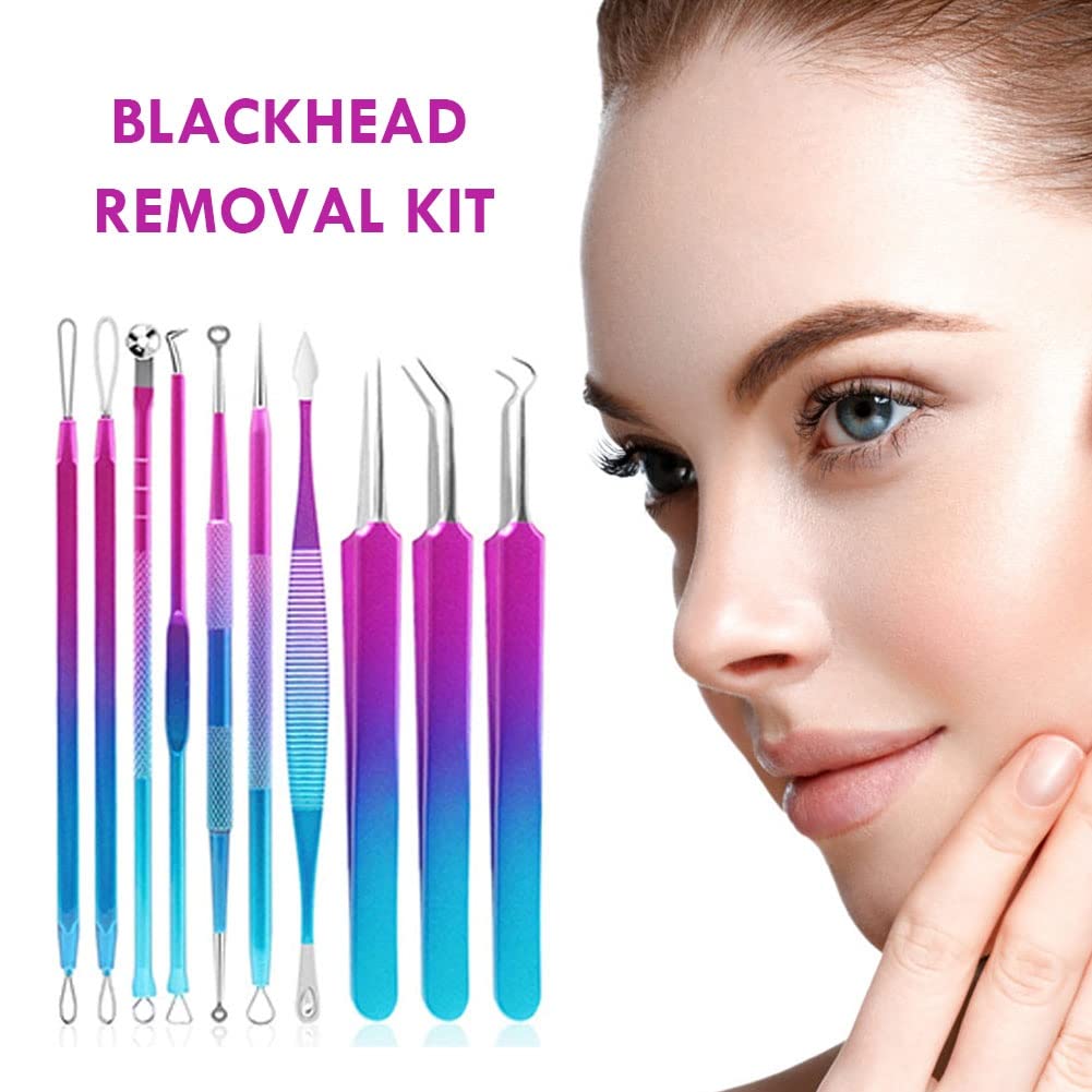 Akne Nadel 10 stücke Akne Entfernung Werkzeug Kit Pro Blackhead Remover Gesicht Pickel Nadel Clip Akne Entfernung Werkzeug Kit Pinzette Hautpflege Werkzeuge Akne-Nadel(China)