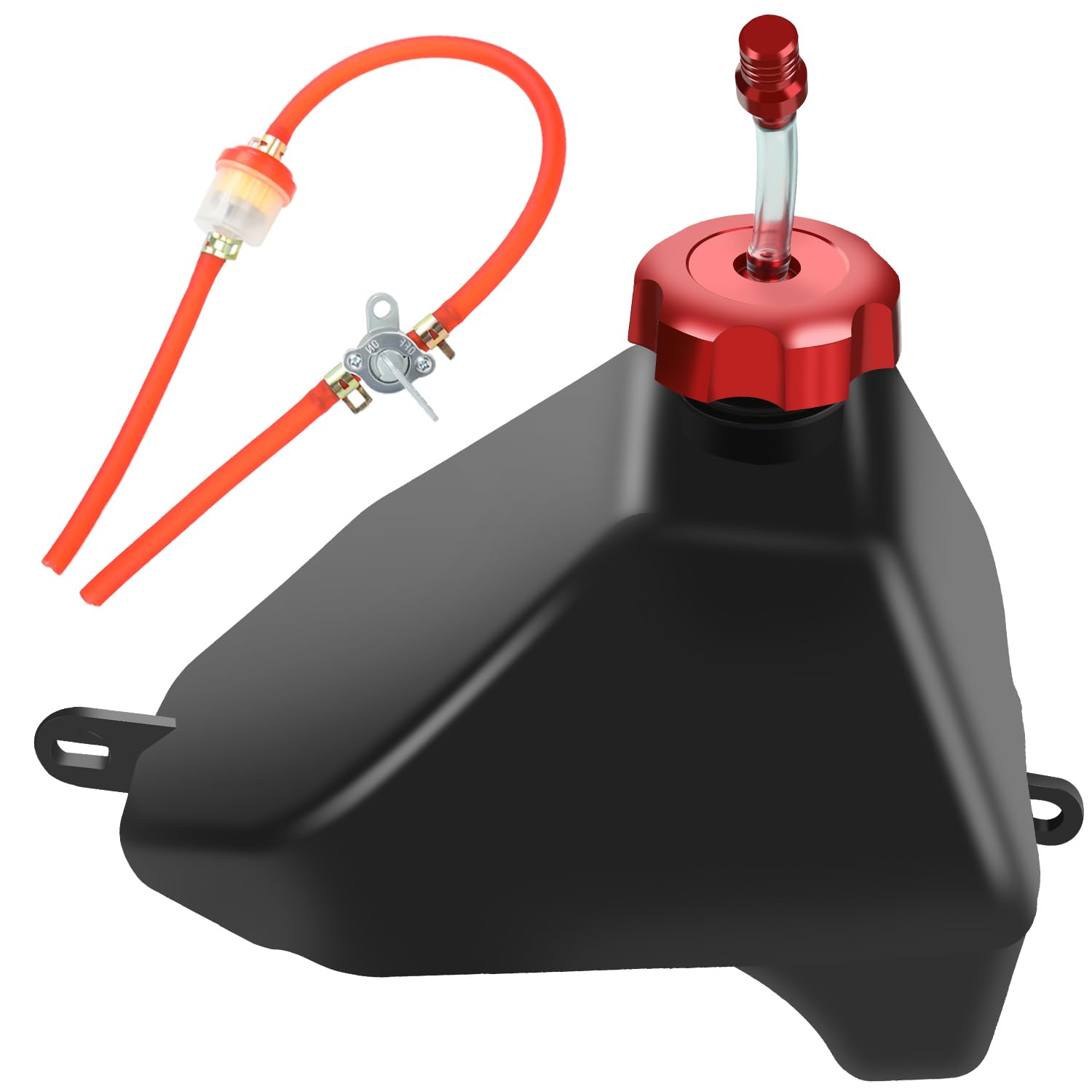 YOXUFA Plastic Gas Fuel Tank Cap Petcock for 50cc 70cc 90cc 110cc 125cc ATV Coolster TaoTao Lincon Buyang Roketa Kazuma Baja Sunl Quad Riding Lawnmower Chinese 4 Wheeler Parts