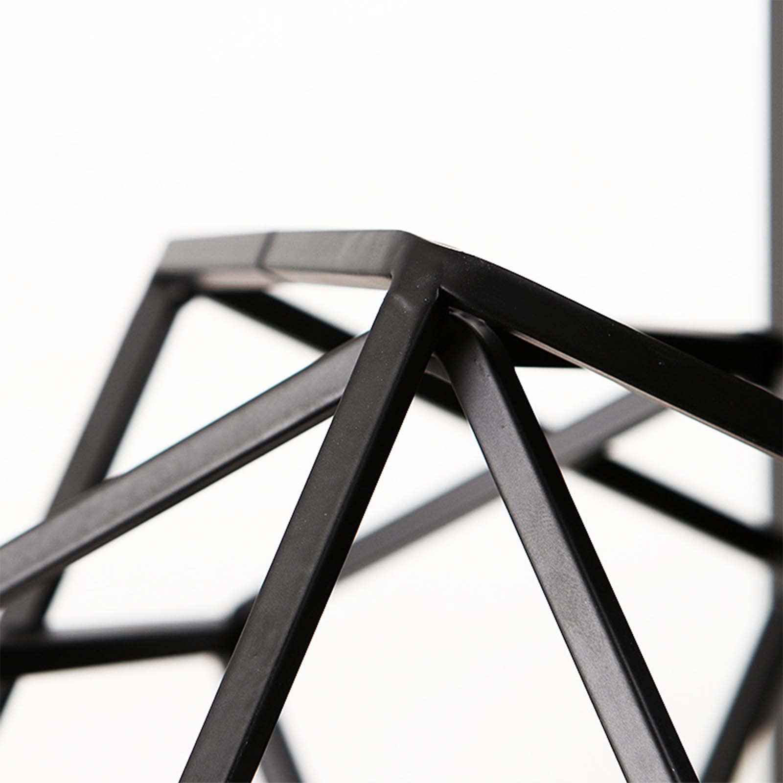 Buchstützen Metall Schwarz Buchhalter rutschfest Kratzfest, Geometrisches Künstlerisches Design, Ideal Für Die Organisation Von Büchern Zeitschriften CDs Usw,1 Paar