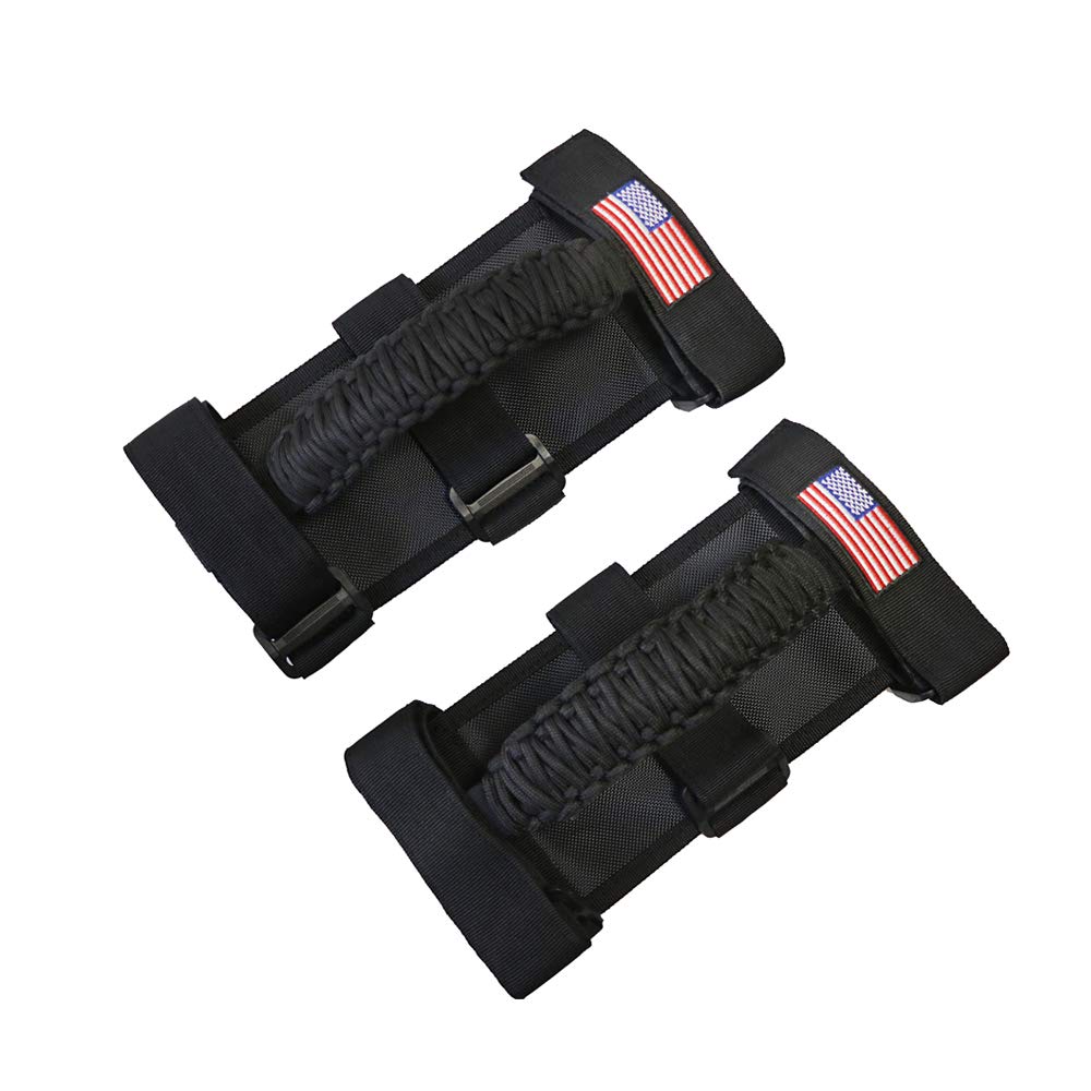 Buy Bestaoo 2 x Roll Bar Grab Handles Paracord Grip Handle for Jeep
