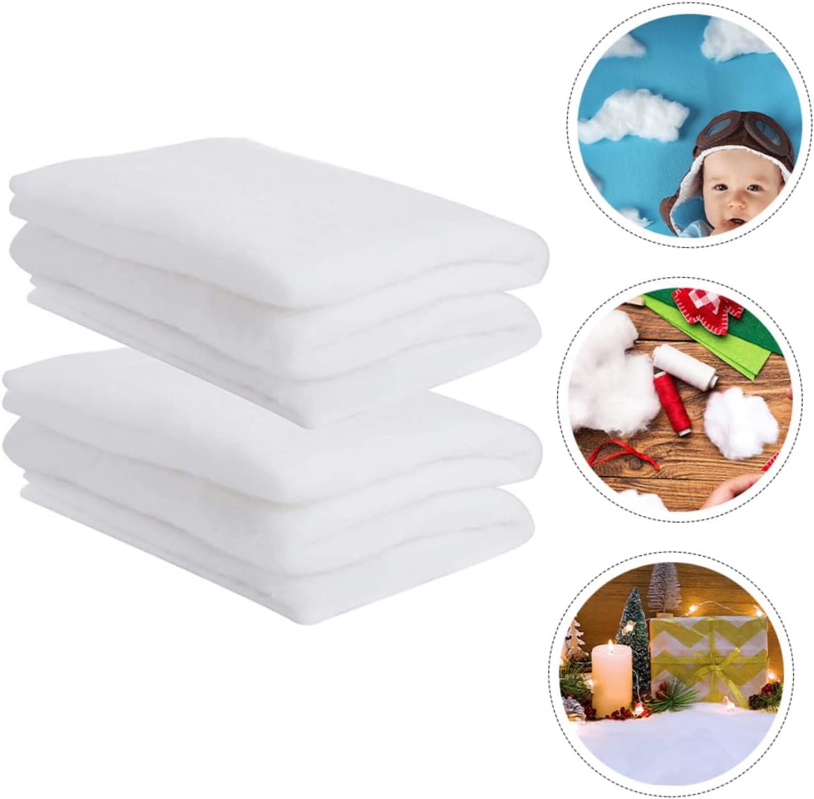 BETOOKY Artificial Snow Carpet 2pcs Thickened Christmas Snow Decor Blanket for Holiday Party Supplies and Winter Scene Craft Decoration