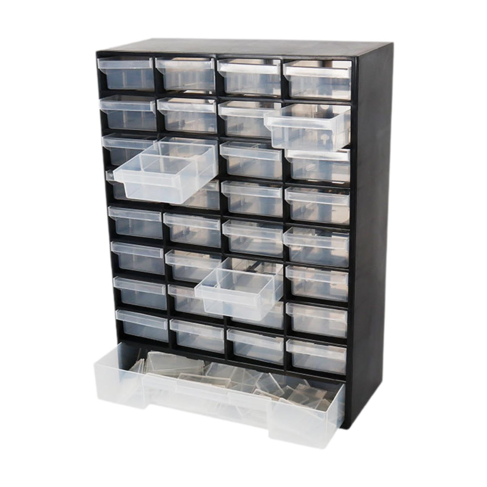 Außergewöhnlicher Schubladenorganizer Schwarz 30 x 13.1 x 40.8 cm | mit Platz für Schmuck, Werkzeuge, Schrauben, Muttern und Bastelmaterialien. Spart wertvollen Platz. , Schwarz , 30 x 13.1 x