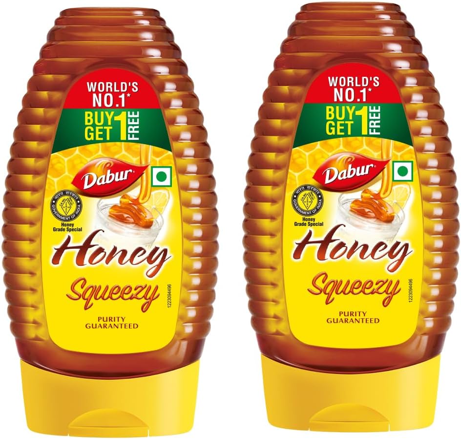 Dabur Honey - 800g (400g x 2) | Pure | World's No.1 Honey Brand with No Sugar Adulteration | For Fitness & Health | Natural Immunity Booster | Rich in Antioxidants & Minerals