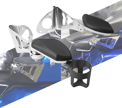 Reposabrazos de pasajero de motocicleta con portavasos ajustable para Harley Touring Electra Glides Road Glide Ultra Tri Glides 2014-2023 cromado