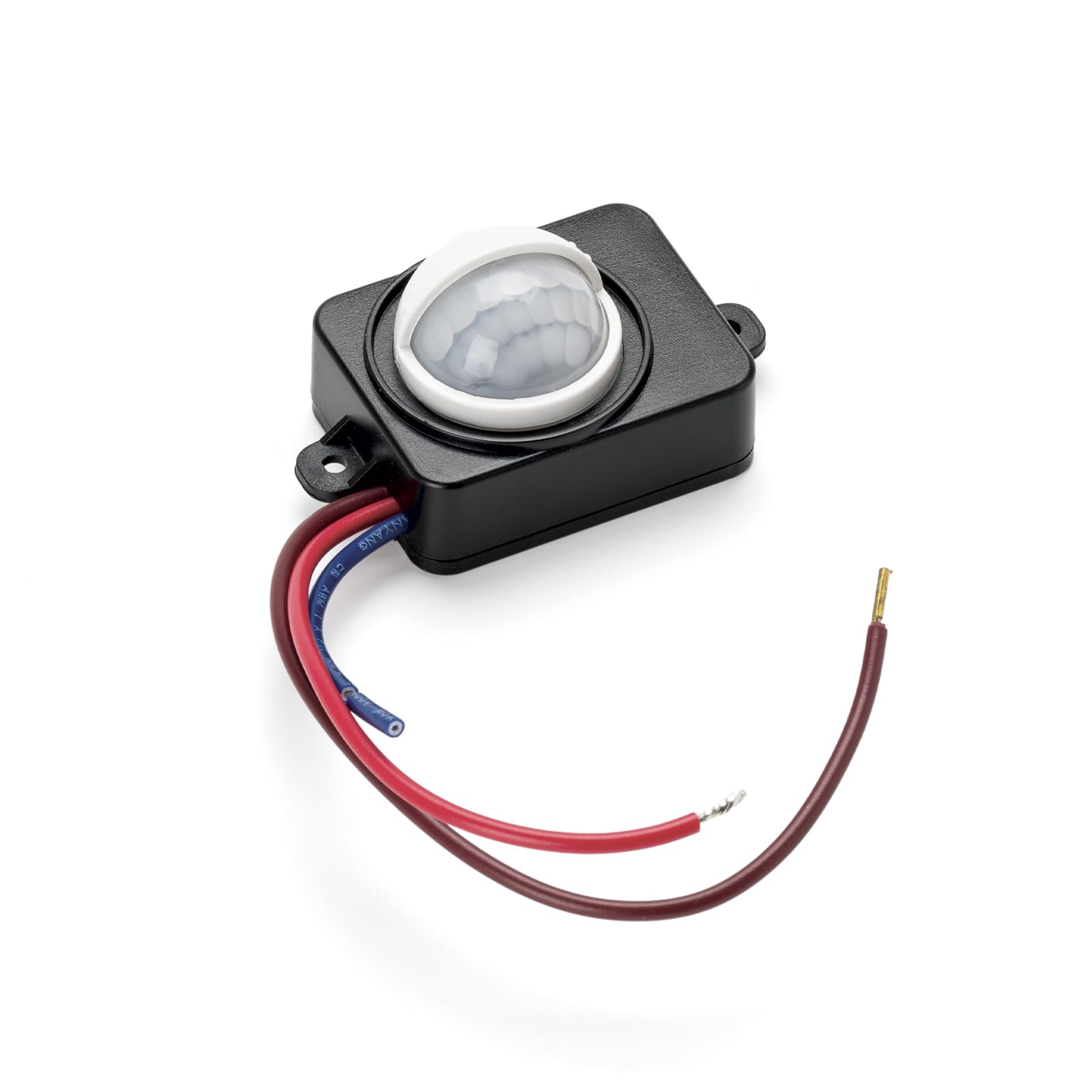 Built-in motion sensor 100W, LED 50W, motion detector 230V, light sensor, outdoor sensor, 3-wire, 46x36mm, white