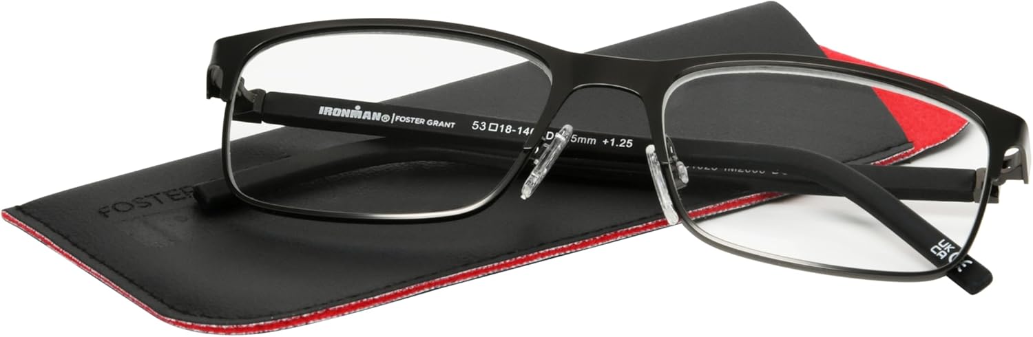 IRONMAN mens Drive Rectangular Reading Glasses - Image 5