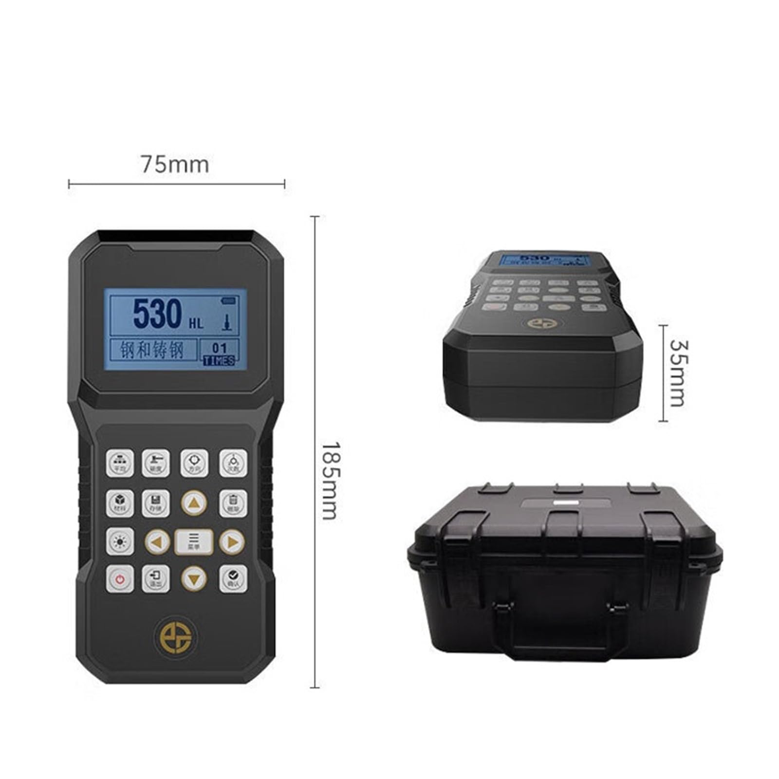 Probador de dureza Probador de dureza Leeb Digital portátil profesional for Metal acero inoxidable cobre aluminio HS HL HB HRA HRB HRC HV