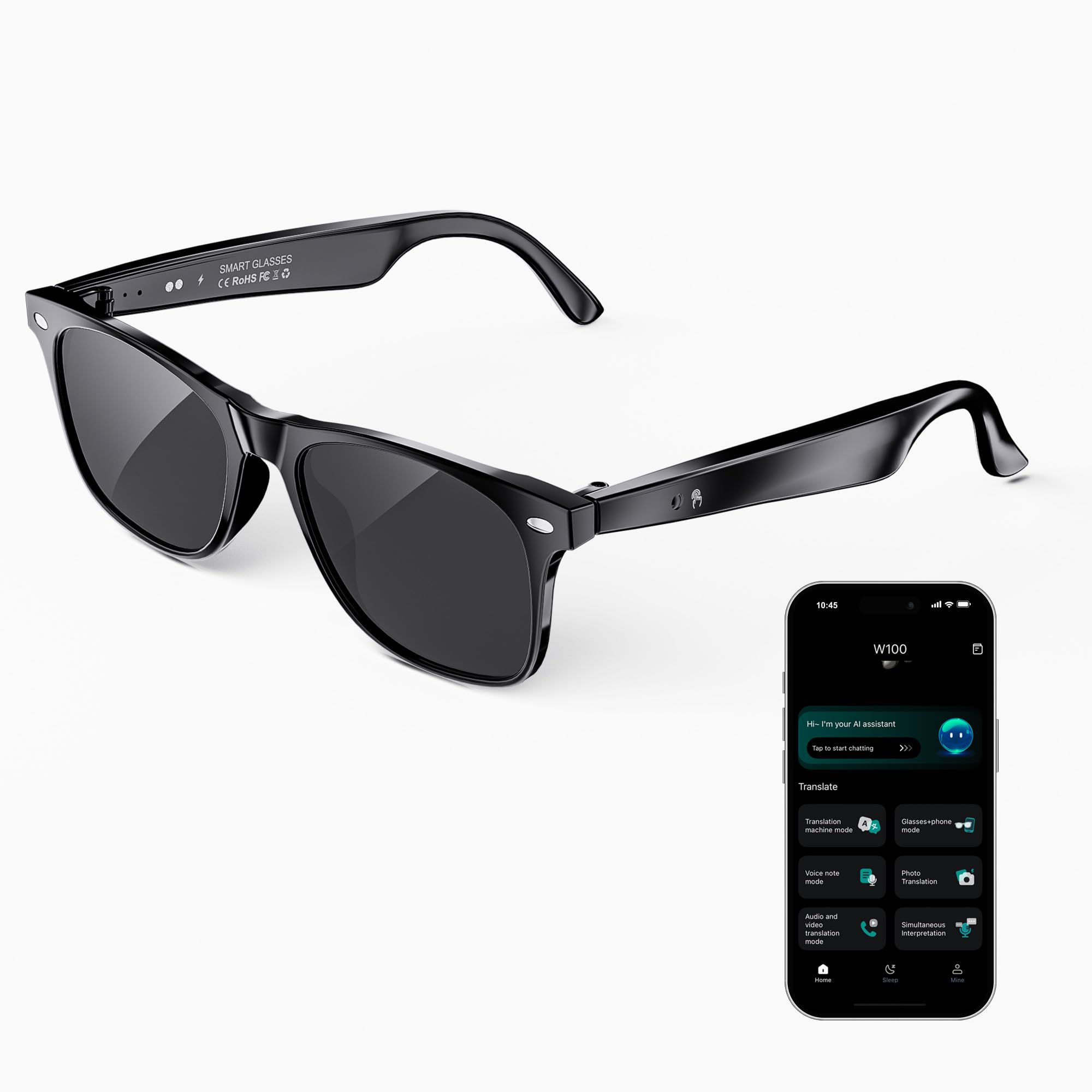 Lunettes Bluetooth avec haut-parleur oreille ouverte et commande vocale - 7