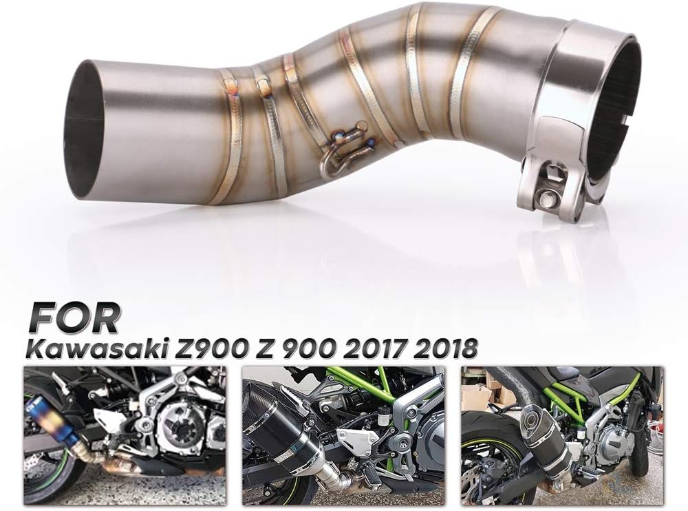 PACEWALKER Motorcycle Exhaust Muffler Middle Link Pipe Accessories For Kawasaki Z900 Z 900 2017 2018 Slip-on Racing