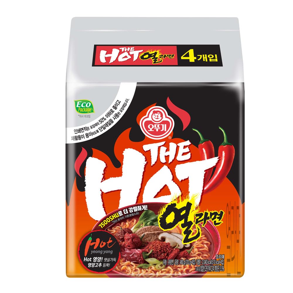 Amazon.co.jp: OTOKI THE HOT熱（ヨル）ラーメン（120g x4）, 韓国